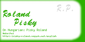 roland pisky business card